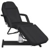 Fekete masszázsasztal 180 x 62 x (87-112) cm
