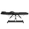 Fekete masszázsasztal 180 x 62 x (87-112) cm