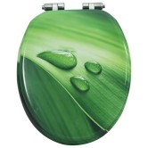Zöld vízcseppmintás mdf wc-ülőke lassan csukódó fedéllel Zöld vízcseppmintás mdf wc-ülőke lassan csukódó fedéllel