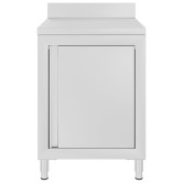 Rozsdamentes acél kereskedelmi munkapult szekrénnyel 60x60x96 cm Rozsdamentes acél kereskedelmi munkapult szekrénnyel 60x60x96 cm