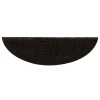 15 db öntapadós lépcsőszőnyeg 56 x 17 x 3 cm sötétbarna félkör alakú
