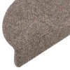 15 db öntapadós lépcsőszőnyeg 56 x 17 x 3 cm bézs félkör alakú