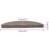 15 db öntapadós lépcsőszőnyeg 56 x 17 x 3 cm bézs félkör alakú