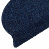 15 db öntapadós lépcsőszőnyeg, 56 x 17 x 3 cm, sötétkék, félkör alakú