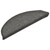 15 db sötétszürke félkör alakú lépcsőszőnyeg 56 x 17 x 3 cm