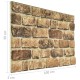 10 db eps 3d fali panel sötét homok színű téglamintával 10 db eps 3d fali panel sötét homok színű téglamintával