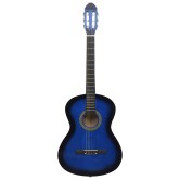 Kék 4/4-es klasszikus gitár kezdőknek tokkal 39" Kék 4/4-es klasszikus gitár kezdőknek tokkal 39"