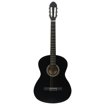 Fekete 4/4-es klasszikus gitár kezdőknek tokkal 39"