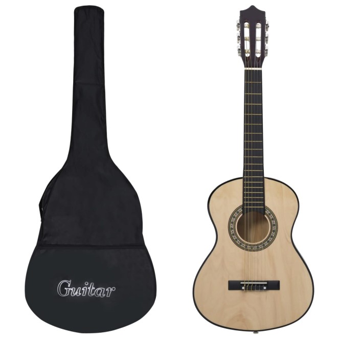1/2-es klasszikus gitár kezdőknek és gyereknek tokkal 34" 1/2-es klasszikus gitár kezdőknek és gyereknek tokkal 34"