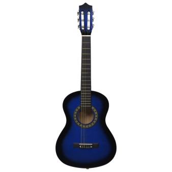 Kék 1/2-es klasszikus gitár kezdőknek és gyereknek tokkal 34"