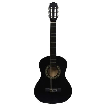 Fekete 1/2-es klasszikus gitár kezdőknek és gyereknek tokkal