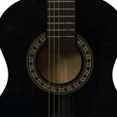 Fekete 1/2-es klasszikus gitár kezdőknek és gyereknek tokkal