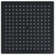 Fekete négyszögletes rozsdamentes acél esőztető zuhanyfej 30x30 cm