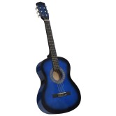 Kék 3/4-es klasszikus gitár és tok kezdőknek 36" Kék 3/4-es klasszikus gitár és tok kezdőknek 36"