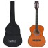 3/4-es klasszikus gitár és tok kezdőknek 36"