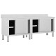 2db rozsdamentes acél munkaasztal tolóajtókkal 240x50x(95-97)cm 2db rozsdamentes acél munkaasztal tolóajtókkal 240x50x(95-97)cm