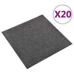 20 db antracitszürke szőnyegpadlólap 5 m² 50 x 50 cm