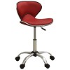 323679 salon spa stool wine red faux leather