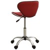 323679 salon spa stool wine red faux leather