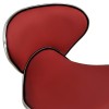 323679 salon spa stool wine red faux leather