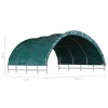 Zöld pvc állattartó sátor 3,7 x 3,7 m