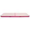 Rózsaszín pvc felfújható tornamatrac pumpával 300 x 100 x 15 cm