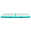 Zöld pvc felfújható tornamatrac pumpával 300 x 100 x 15 cm