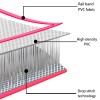 Rózsaszín pvc felfújható tornamatrac pumpával 400 x 100 x 15 cm