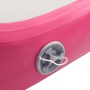 Rózsaszín pvc felfújható tornamatrac pumpával 400 x 100 x 15 cm