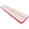 Rózsaszín pvc felfújható tornamatrac pumpával 600 x 100 x 15 cm