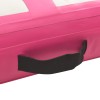 Rózsaszín pvc felfújható tornamatrac pumpával 600 x 100 x 15 cm
