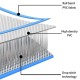 Kék pvc felfújható tornamatrac pumpával 700 x 100 x 15 cm Kék pvc felfújható tornamatrac pumpával 700 x 100 x 15 cm