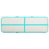 Zöld pvc felfújható tornamatrac pumpával 300 x 100 x 20 cm