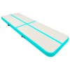 Zöld pvc felfújható tornamatrac pumpával 500 x 100 x 20 cm