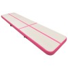 Rózsaszín pvc felfújható tornamatrac pumpával 600 x 100 x 20 cm
