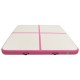 Rózsaszín pvc felfújható tornamatrac pumpával 200 x 200 x 10 cm