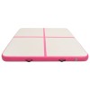 Rózsaszín pvc felfújható tornamatrac pumpával 200 x 200 x 20 cm