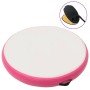 Rózsaszín pvc felfújható tornamatrac pumpával 100 x 100 x 10 cm