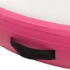 Rózsaszín pvc felfújható tornamatrac pumpával 100 x 100 x 20 cm