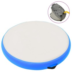 Kék pvc felfújható tornamatrac pumpával 100 x 100 x 20 cm