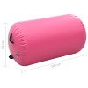 Rózsaszín pvc felfújható tornahenger pumpával 100 x 60 cm