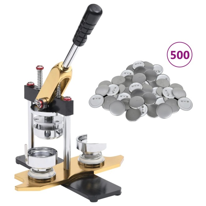 Kitűzőkészítő gép forgó lyukasztóval 500 db 37 mm-es kitűzővel Kitűzőkészítő gép forgó lyukasztóval 500 db 37 mm-es kitűzővel
