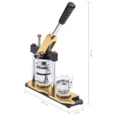 Kitűzőkészítő gép forgó lyukasztóval 500 db 37 mm-es kitűzővel Kitűzőkészítő gép forgó lyukasztóval 500 db 37 mm-es kitűzővel