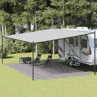 Antracitszürke és fehér hdpe sátorszőnyeg 400 x 700 cm
