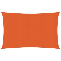 Narancssárga négyszögletű hdpe napvitorla 160 g/m² 4x5 m