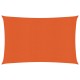 Narancssárga négyszögletű hdpe napvitorla 160 g/m² 4x5 m