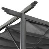 Antracitszürke acél pavilon behúzható tetővel 3 x 3 m 180 g/m²