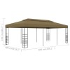 Tópszínű kerti pavilon 6 x 3 x 2,7 m 180 g/m²