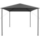 Antracitszürke szövet és acél pavilon 3 x 3 m 180 g/m²