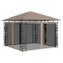 Tópszínű pavilon szúnyoghálóval 3 x 3 x 2,73 m 180 g/m²